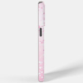 名前スタイリッシュモノグラムのピンクグリッター Case-Mate iPhoneケース (裏面 / 右)