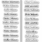 名前スタイリッシュ付け シール (正面)