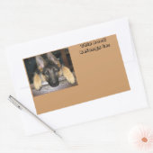 名前ステッカーに所属 長方形シール (封筒)