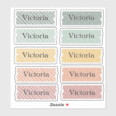 名前ステッカー数々のセットカラー シール (シート)