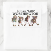 名前ステッカー 長方形シール (バッグ)