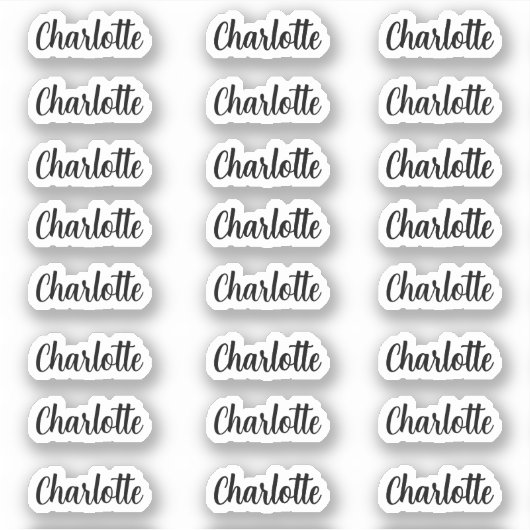 名前ステッスタイリッシュカーデカール名ラベル シール (正面)