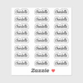 名前ステッスタイリッシュカーデカール名ラベル シール (シート)