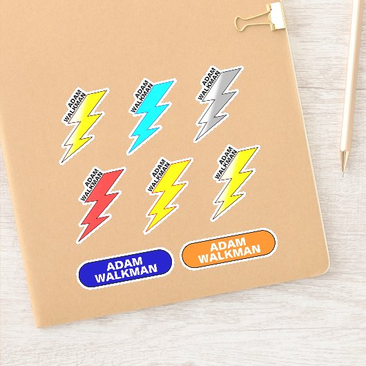 名前ステッ子供へカー（学校防水ラベル） シール (ノートブック)