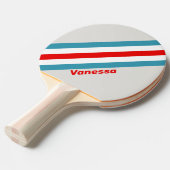 名前ストライプの付きサンダーバード 卓球ラケット (正面アングル)