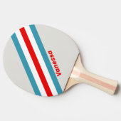 名前ストライプの付きサンダーバード 卓球ラケット (横)