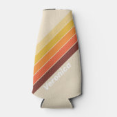 名前ストライプの付きレトロ ボトルクーラー (正面)