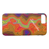 名前ストライプの3のカラーフレンジーiPhone 7ケース Case-Mate iPhoneケース (裏面(横))