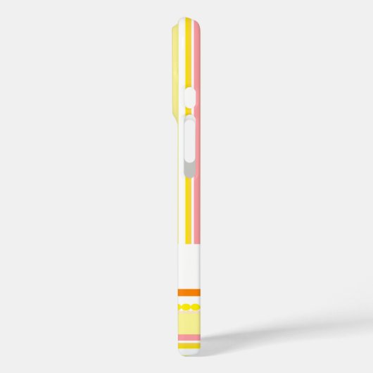 名前ストライプビーズオレンジピンクケース Case-Mate iPhoneケース (裏面 / 左)