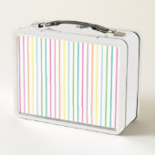 名前ストライプ付きレインボー メタルランチボックス (裏面)
