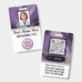 名前タイトルロゴナースドクターメディカルスタッフ バッジ (正面＆裏面)