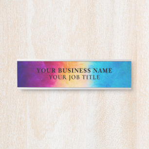 名前タイトル従業員オフィスのドアの看板 サインプレート