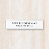 名前タイトル従業員オフィスのドアの看板 サインプレート (正面)