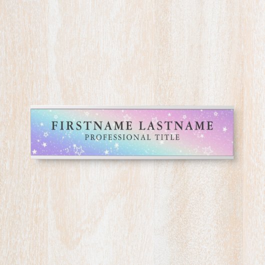 名前タイトル従業員オフィスのドアの看板 サインプレート (正面)