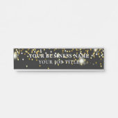 名前タイトル従業員オフィスのドアの看板 サインプレート (正面)