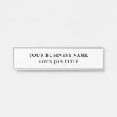 名前タイトル従業員オフィスのドアの看板 サインプレート (正面)