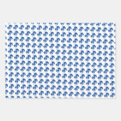 名前タイポグラフィブルーホワイトワードクラウド50th ラッピングペーパーシート (正面2)