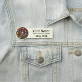 名前タグカラフルギフトショップロゴカスタム文字バッジ 名札 (インサイチュ)