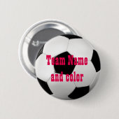 名前タグサッカーボールピンボタン 缶バッジ (正面&裏面)