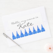 名前タグステッカーこんにちは私の名前はカスタマイズ- 長方形シール (封筒)