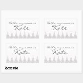 名前タグステッカーこんにちは私の名前はカスタマイズ-  長方形シール (シート)