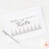 名前タグステッカーこんにちは私の名前はカスタマイズ-  長方形シール (封筒)