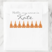 名前タグステッカーこんにちは私の名前はカスタマイズ-  長方形シール (バッグ)