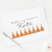 名前タグステッカーこんにちは私の名前はカスタマイズ-  長方形シール (封筒)