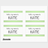 名前タグステッカーこんにちは私の名前 長方形シール (シート)