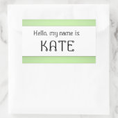 名前タグステッカーこんにちは私の名前 長方形シール (バッグ)