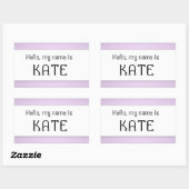 名前タグステッカーこんにちは私の名前 長方形シール (シート)