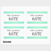 名前タグステッカーこんにちは私の名前 長方形シール (シート)