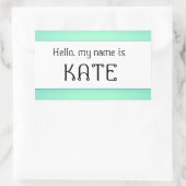 名前タグステッカーこんにちは私の名前 長方形シール (バッグ)