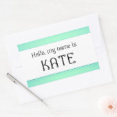 名前タグステッカーこんにちは私の名前 長方形シール (封筒)
