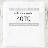 名前タグステッカーこんにちは私の名前 長方形シール (バッグ)