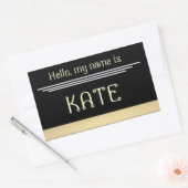 名前タグステッカーこんにちは私の名前 長方形シール (封筒)