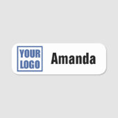 名前タグバッジビジネスロゴテンプレート 名札 (正面)