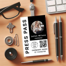 名前タグホワイトqrコードメディア押しidバッジ