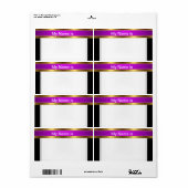 名前タグラベル金ゴールド紫ブラック ラベル (フルシート)