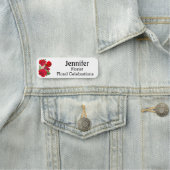 名前タグレッドローゼスカスタム文字フローリスト 名札 (インサイチュ)