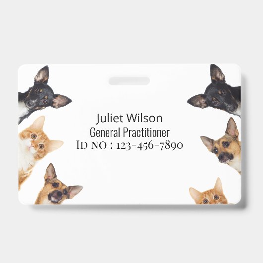 名前タグロゴメディカル獣医idバッジ バッジ (正面)