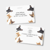 名前タグロゴメディカル獣医idバッジ バッジ (正面&裏面)