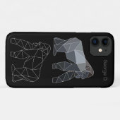 名前タグ付き幾何学的ゴリラ多角形動物 Case-Mate iPhoneケース (裏面(横))