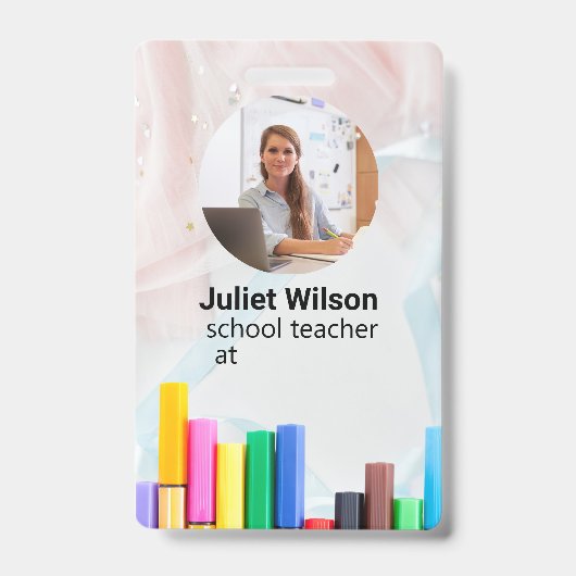 名前タグ先生idバッジ バッジ (正面)