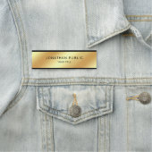 名前タグ黒と金ゴールドパーソナライズされたエレガント 名札 (インサイチュ)