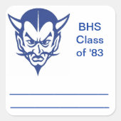 名前タグ、クラス懇親会スクエアステッカー、ブレーメン スクエアシール (正面)