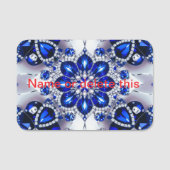 名前タグ（青い白の色） 名札 (正面)