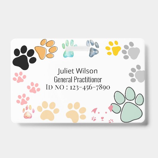 名前タグpam medical獣医idバッジ バッジ (正面)