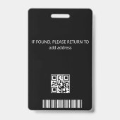 名前タグqrコードmedia press idバッジ バッジ (裏面)