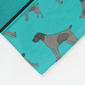 名前ターコイズGerman Wirehed Pointer dogs フリースブランケット (角)